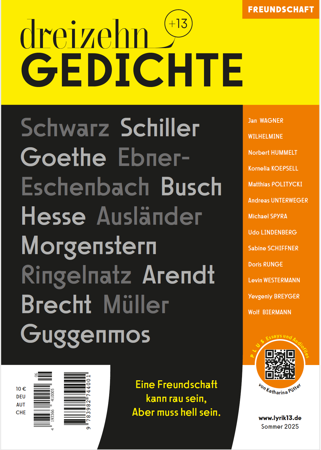 dreizehn +13 Gedichte (6) / Freundschaft