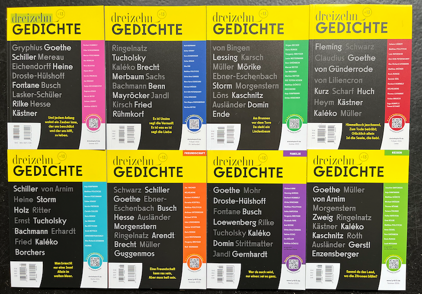 dreizehn +13 Gedichte Komplettsatz (8 zum Preis von 6!)