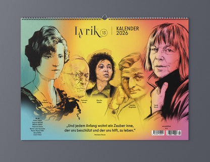 Aktions-Preis: 2 für 1 !!! – Lyrik13-Wandkalender 2026
