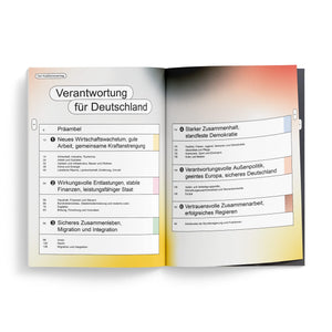Der Koalitionsvertrag als Magazin